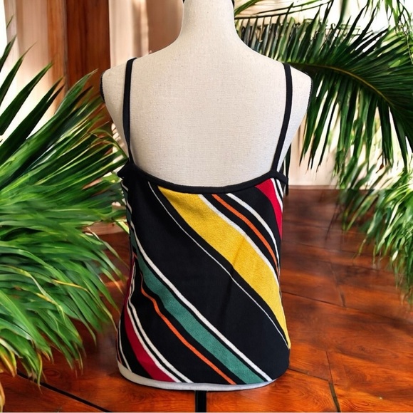 ST. JOHN Knit Striped Camisole Top – Size L - Wool Blend Top - Picture 3 of 12